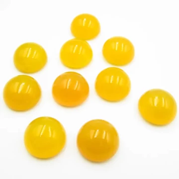 Agat żółty 14 mm okrągły (sztuka)