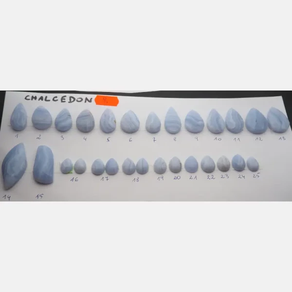 Chalcedon 16x12 mm (para) łzy (różne pary do wyboru)