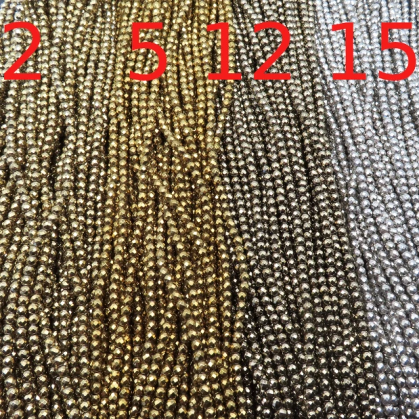 Hematyt złoty fasetowany 4mm (sznur) różne odcienie do wyboru