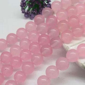 Jadeit różowy kulki 10mm (sztuka lub sznur)