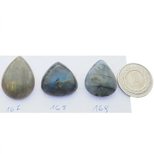 Labradoryt obustronnie wypukły 18-34x12-25 mm łza (różne kamienie do wyboru)