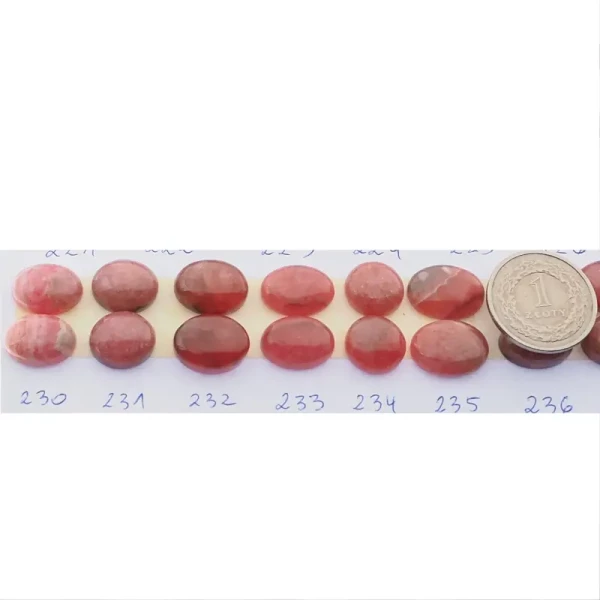 Rodochrozyt 15-16x11-12 mm owal (para) (różne pary do wyboru)