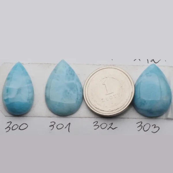 Larimar 22-26x14-17 mm łza (różne kamienie do wyboru)