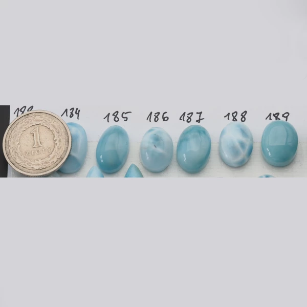Larimar 15-18x10-12 mm owal (różne kamienie do wyboru)