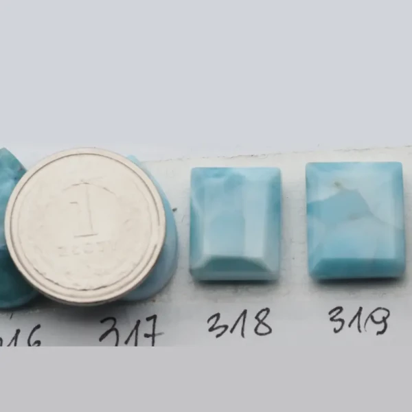 Larimar 16-17x13-14 mm prostokąt (różne kamienie do wyboru)