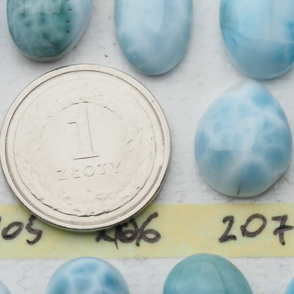 Larimar 16-19x9-13 mm łza (różne kamienie do wyboru)