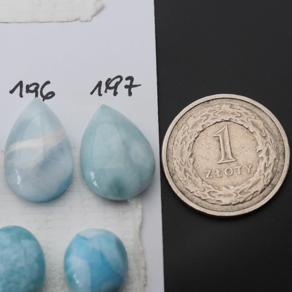 Larimar 18-19x11-13 mm łza