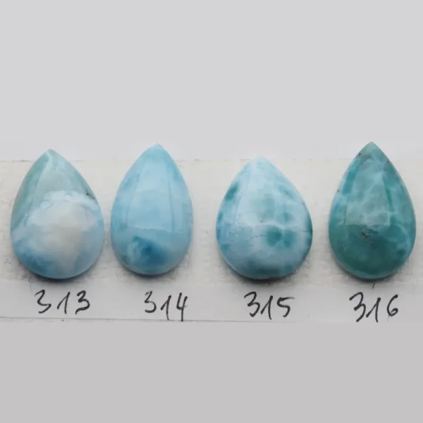 Larimar 21-22x13-15 mm łza (różne kamienie do wyboru)