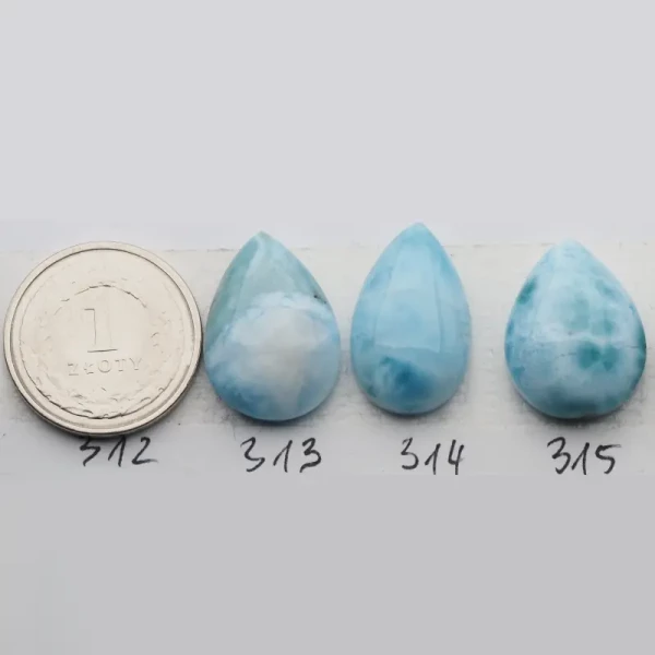 Larimar 21-22x13-15 mm łza (różne kamienie do wyboru)