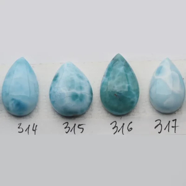 Larimar 21-22x13-15 mm łza (różne kamienie do wyboru)