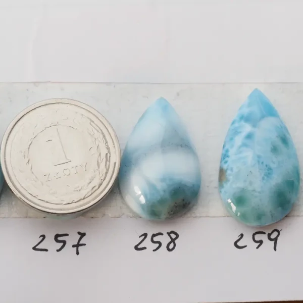 Larimar 22-26x14-17 mm łza (różne kamienie do wyboru)