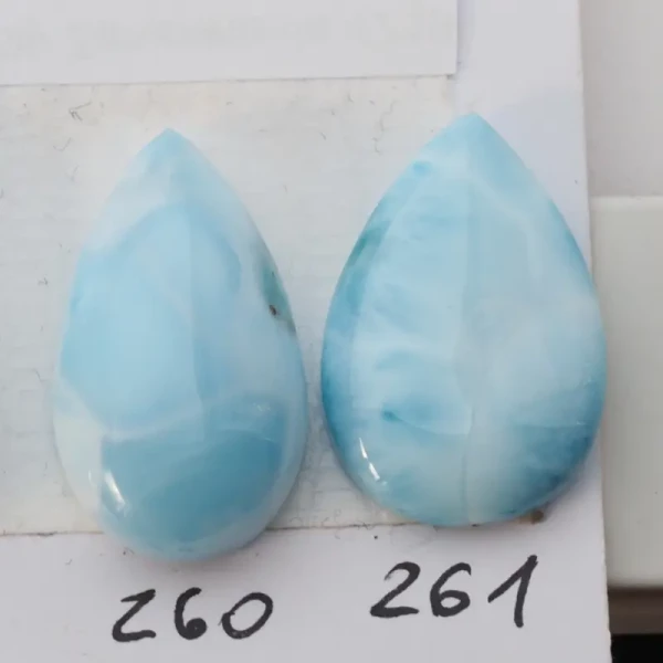 Larimar 22-26x14-17 mm łza (różne kamienie do wyboru)