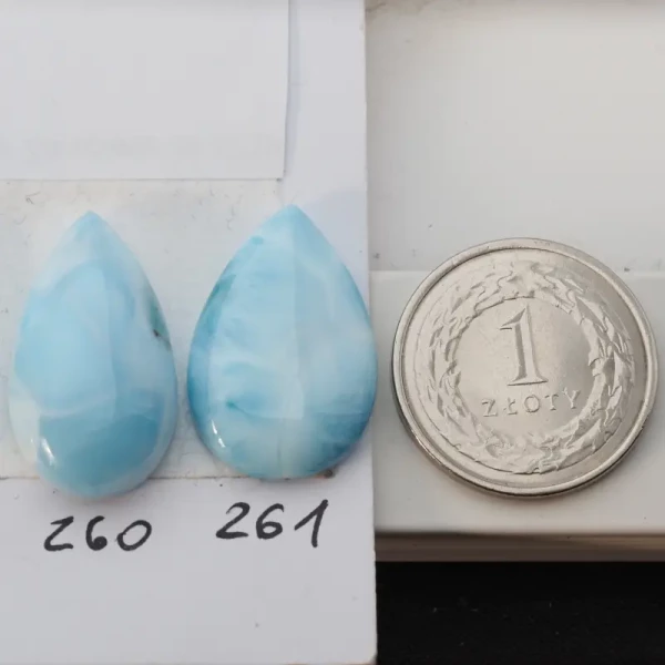 Larimar 22-26x14-17 mm łza (różne kamienie do wyboru)