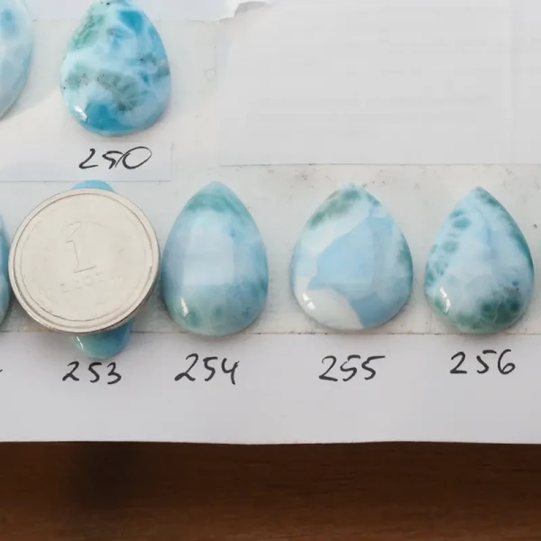 Larimar 22-26x14-17 mm łza (różne kamienie do wyboru)