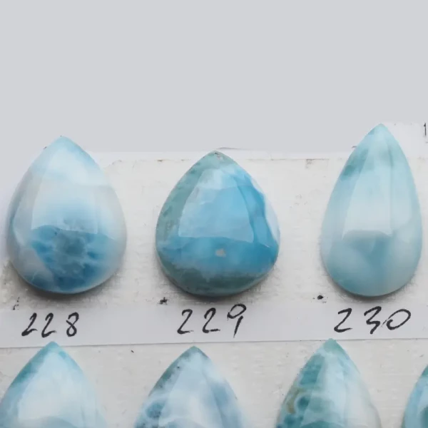 Larimar 22-28x14-18 mm łza (różne kamienie do wyboru)