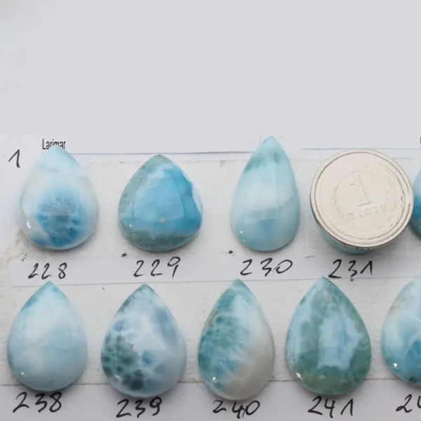 Larimar 22-28x14-18 mm łza (różne kamienie do wyboru)