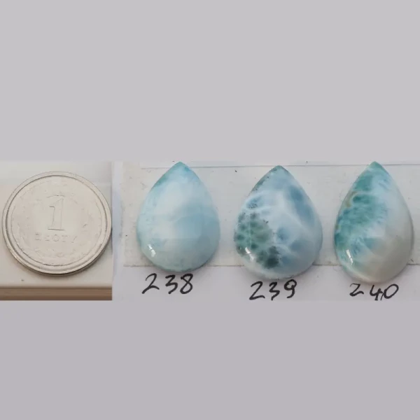 Larimar 22-28x14-18 mm łza (różne kamienie do wyboru)