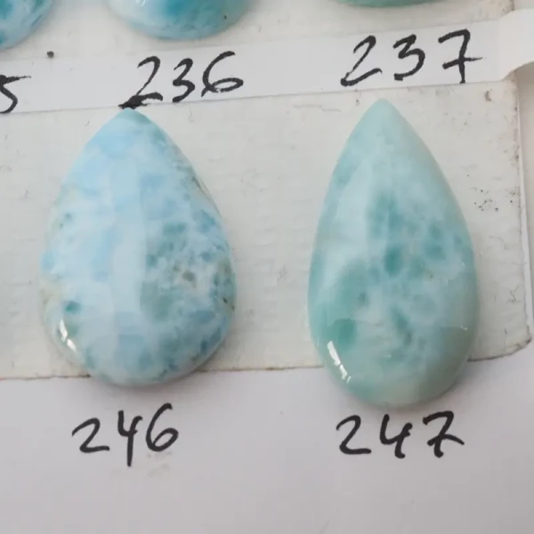 Larimar 22-28x14-18 mm łza (różne kamienie do wyboru)