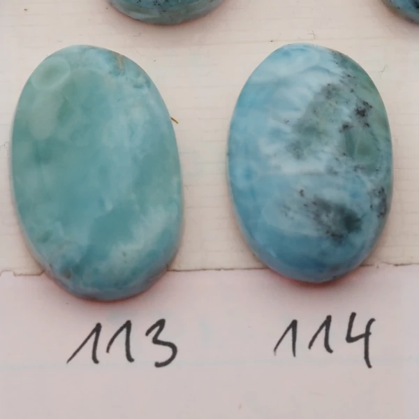 Larimar 24-30x14-19 mm owal (różne kamienie do wyboru)