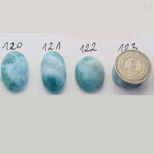 Larimar 24-30x14-19 mm owal (różne kamienie do wyboru)