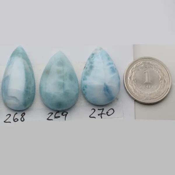 Larimar 26-33x15-18 mm łza (różne kamienie do wyboru)