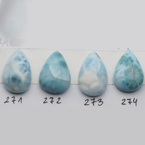 Larimar 26-33x15-18 mm łza (różne kamienie do wyboru)