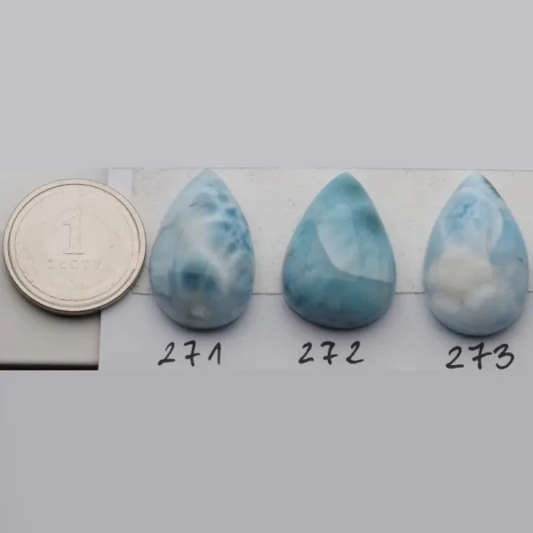 Larimar 26-33x15-18 mm łza (różne kamienie do wyboru)