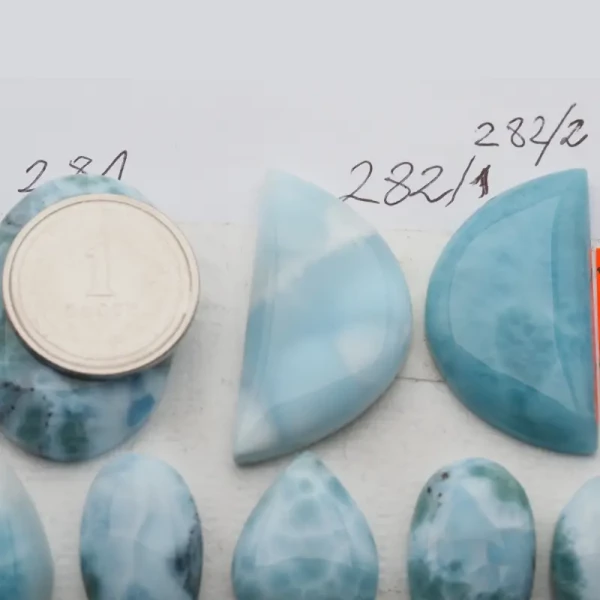 Larimar 36x19 mm półkole (różne kamienie do wyboru)