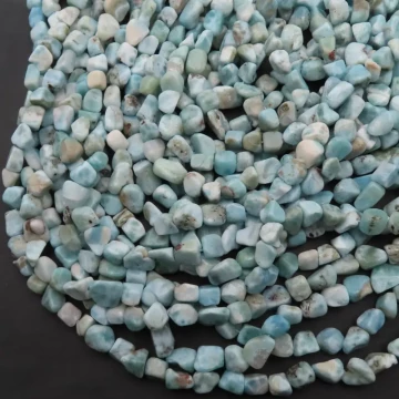 Larimar polerowane kostki - nieregularne (sznur)