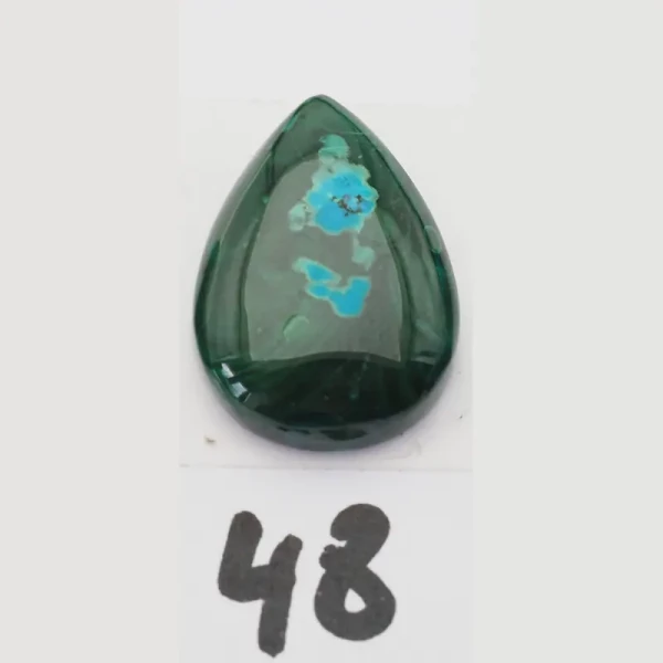 Malachit z Turkusem 22-27x13-16 mm łza (różne kamienie do wyboru)
