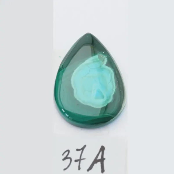 Malachit z Turkusem 25-30x17-20 mm łza (różne kamienie do wyboru)