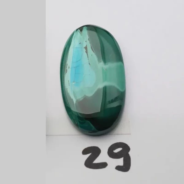 Malachit z Turkusem 29-34x16-19 mm owal (różne kamienie do wyboru)