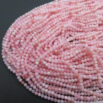 Opal Różowy Fasetowany kulki 4 mm (sznur) wysoka jakość