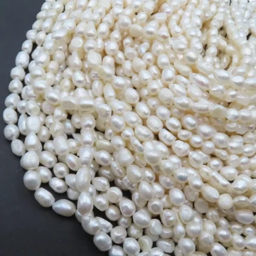 Perły Naturalne Hodowane białe 7-9 mm (sznur)