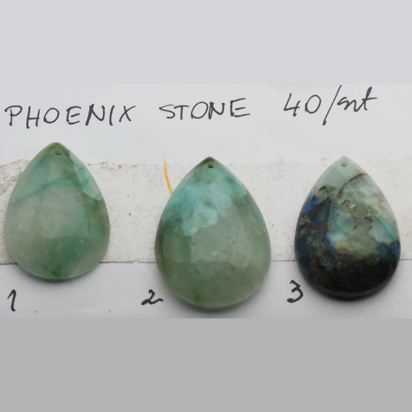 Phoenix stone 28-34x19-24 mm łza wiercona u góry (różne kamienie do wyboru)